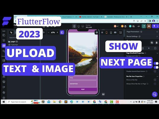 How To Upload Text & Image And Show To Next Page In Flutterflow New 2023 Simple