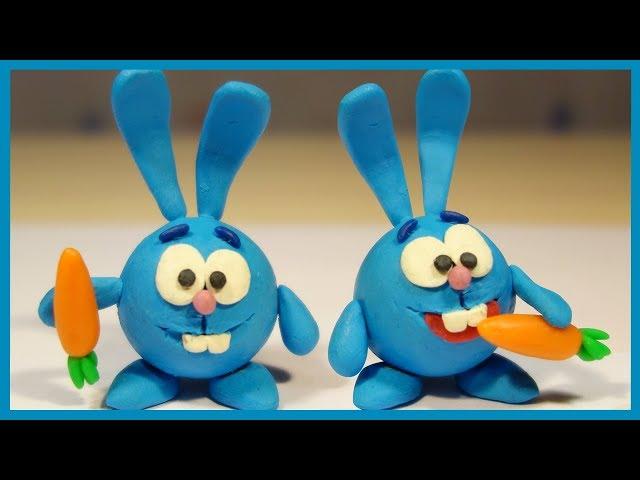 Лепим Смешарика Кроша из пластилина. Plasticine. Play doh Cartoon stop motion.