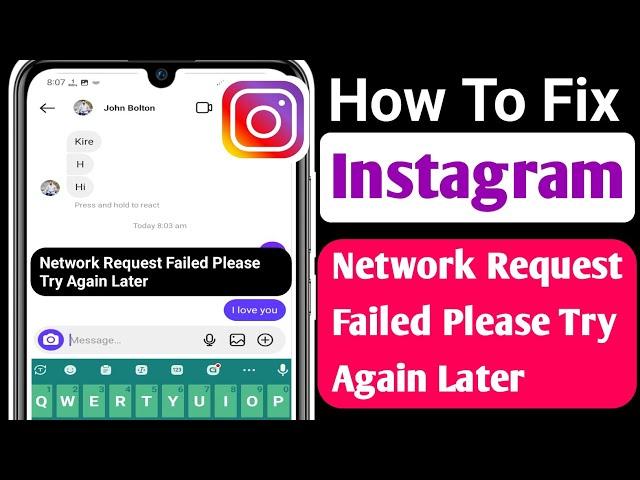 Fix- Instagram Network Request Failed Please Try Again Later || How To Fix Instagram DM Glitch