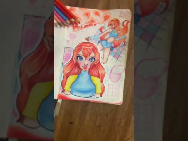 Drawing another winx page #art #drawing #shorts#winxclub