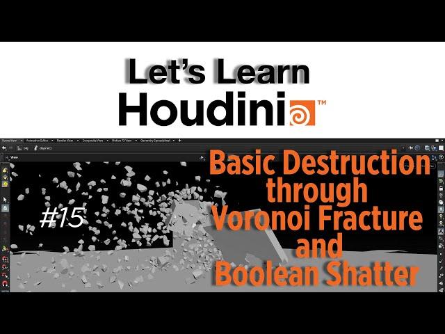 Let's Learn Houdini : Basic Wall Destruction Through Voronoi Fracture and Boolean Shatter