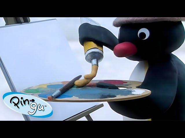 Pingu Becomes a Painter  | Pingu - Official Channel | Cartoons For Kids