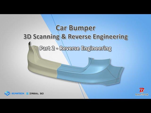 Reverse Engineering Car Bumper in Quicksurface from iReal M3 3D Scanned Data STL