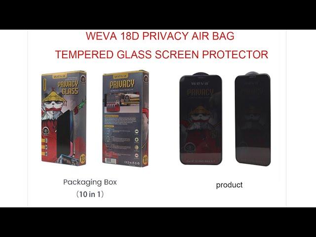 WEVA 18D PRIVACY AIR BAG TEMPERED GLASS SCREEN PROTECTOR