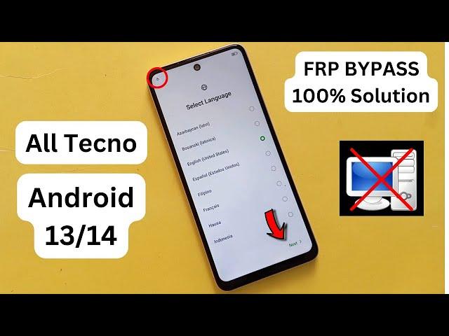 All Tecno Android 13/14 FRP Bypass/Unlock Without Pc 2024 - No Xshare - No Activity Launcher Method