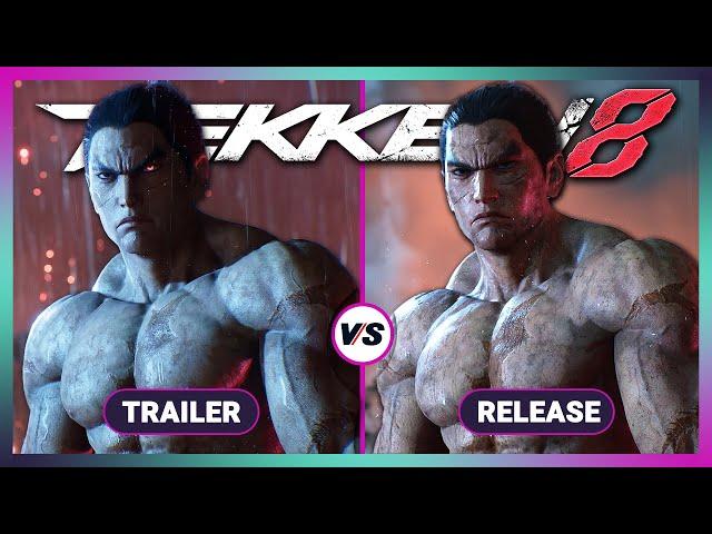 TEKKEN 8 Reveal Trailer vs Release - Graphics Comparison