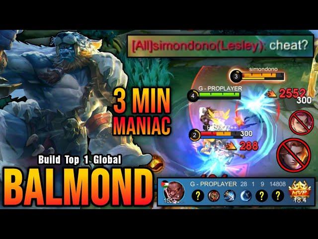 CHEAT?? MVP 18.4 Points Balmond 3 Minutes MANIAC Insane 28 Kills - Build Top 1 Global Balmond ~ MLBB