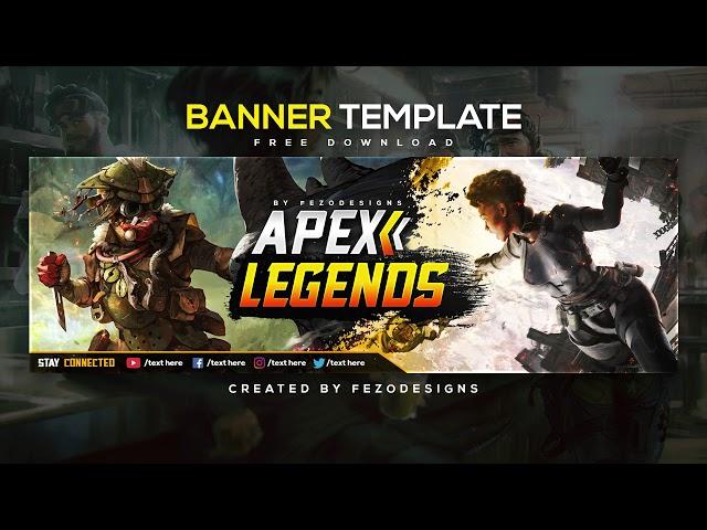 Apex Legends Gaming Banner Template | For Twitter | FezoDesigns