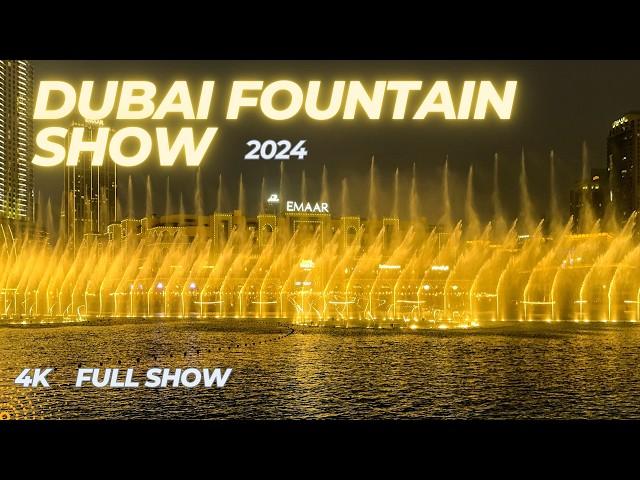 Dubai Fountain Show 2024 (Full Evening Show 4k) | Arabic Song #dubai #burjkhalifa