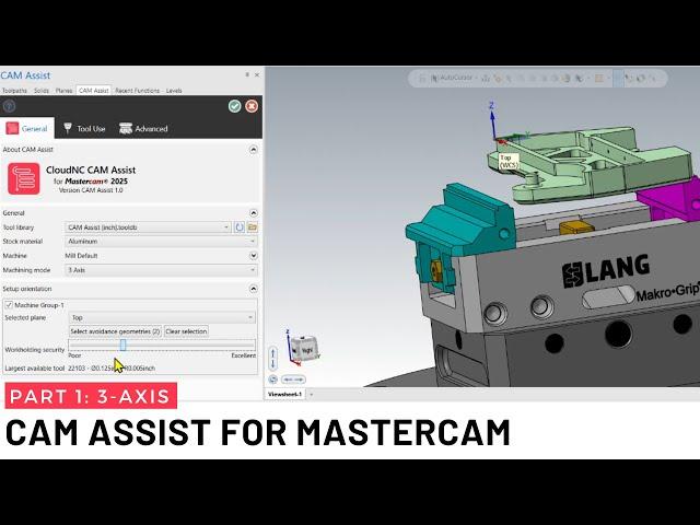 CAM Assist for Mastercam: 3-Axis Setup (Part 1)
