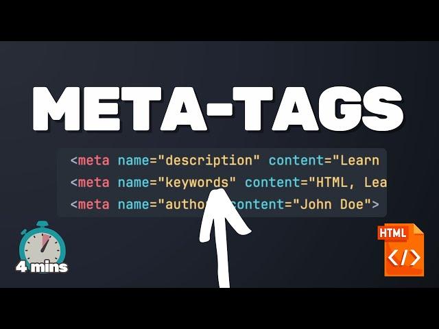 Learn HTML Meta-Tags in 4 Minutes!