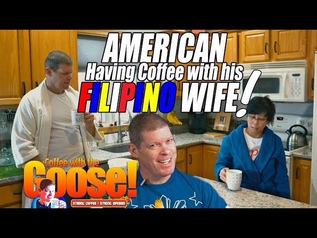 Filipino Wife Having Coffee with American Husband! (blooper ending!)