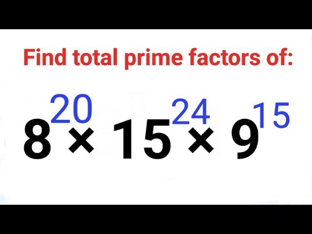 Find total number of prime factors | Important trick for GMAT, CAT, SAT, BankPO, etc #primefactors