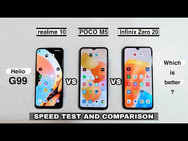 realme 10 vs POCO M5 vs Infinix Zero 20 Comparison _Helio G99 Phones