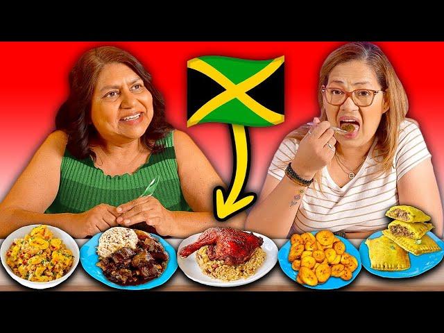 Mexican Moms Try Jamaican Food for the First Time (Ackee & Saltfish, Black Cake)