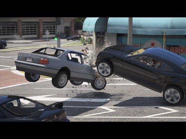 GTA 5 -- HIGH SPEED crashes (high deformation quality)