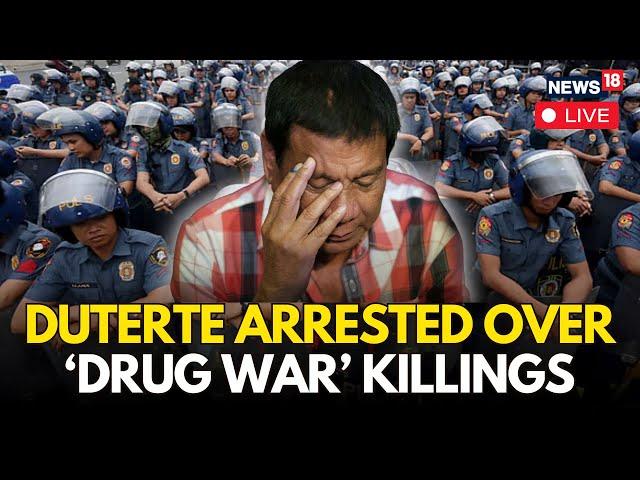 LIVE: Rodrigo Duterte Arrested LIVE |  In Police Custody Over 'Drug War Killings' | ICC Warrant LIVE