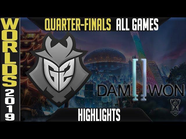 G2 vs DWG Highlights ALL GAMES | Worlds 2019 Quarter-finals | G2 Esports vs Damwon Gaming