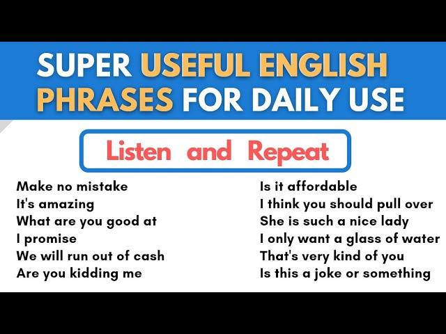 Listen And Repeat Advanced English | Listen And Repeat Exercise