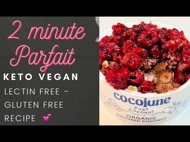 2 MIN Raspberry Cacao Parfait | EASY Lectin Free Breakfast Recipe | Dessert Snack VEGAN KETO