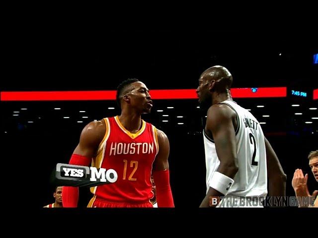 Dwight Howard, Kevin Garnett fight -- Nets/Rockets 1/12/2015