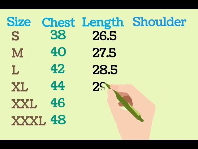 Men's Shirt Size chart | Shirt Size of men | Men Shirt Size