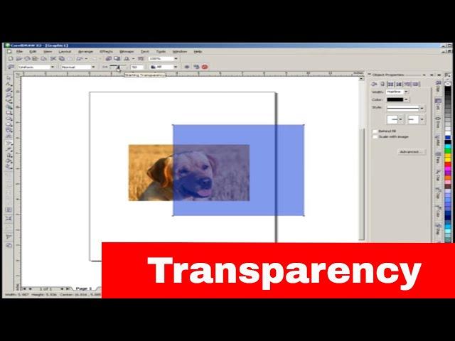 Tranparency tool in CorelDraw