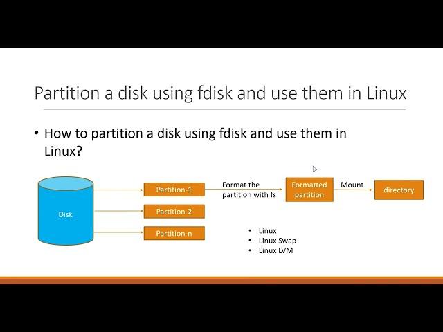 Partition a disk using fdisk and use the partitions in Linux