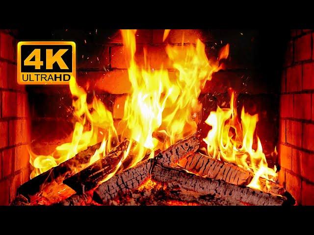  Fireplace 4K UHD! Fireplace with Crackling Fire Sounds. Fireplace Ambience