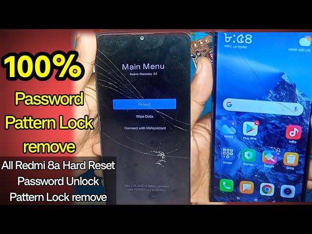 All Redmi 8a Hard Reset/Password Unlock Pattern Lock remove/Xiaomi Redmi 8A Dual Pattren Unlock 2023