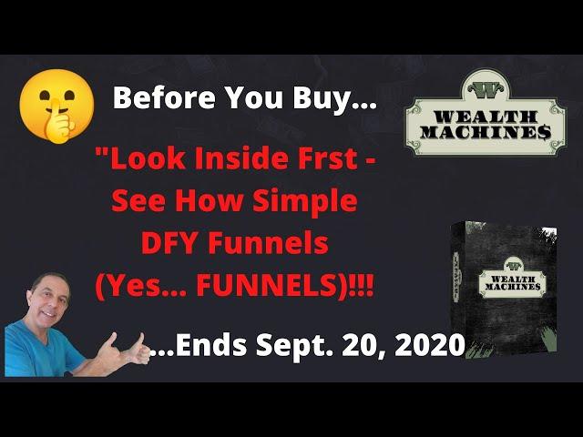 Wealth Machine Review & Bonus...+ Look inside and see the DFY in Funnels and Upsells!