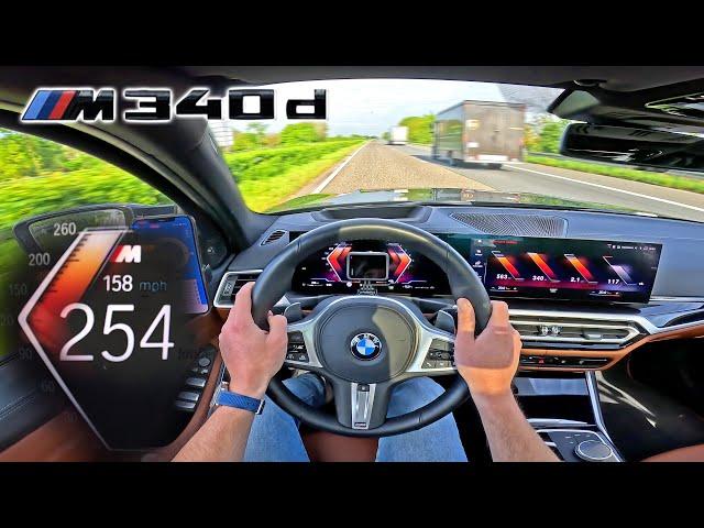 2024 BMW M340d is a 700NM DIESEL MONSTER on the GERMAN AUTOBAHN