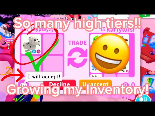 OMG!I got a SUPER OVERPAY! Growing My Inventory! Adopt me trading! 2024