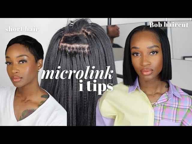 Microlink Hair Extensions on Short Hair  Bob Haircut | Ywigs