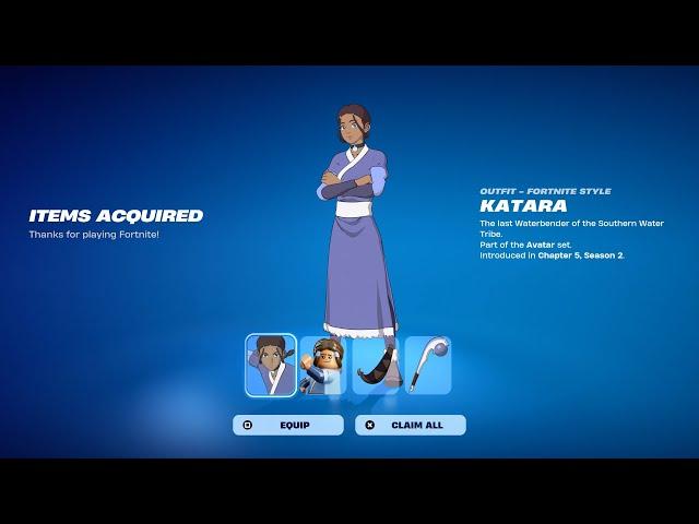 How To Get Katara Skin Pack NOW FREE In Fortnite! (Unlock Katara Waterskin Back Bling)