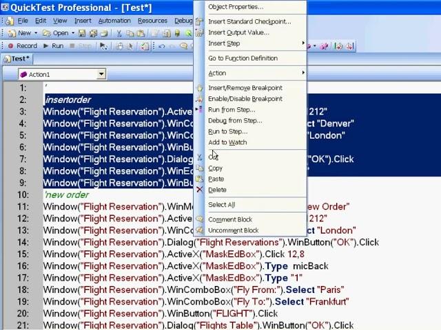 Keyword driven framework in UFT (Unified Functional Testing)