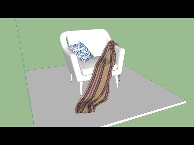 Cloth Simulation in Sketchup  #shorts