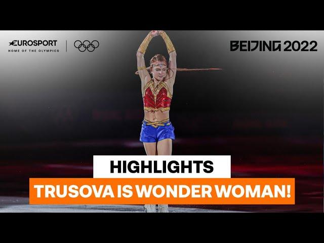 Alexandra Trusova wows as Wonder Woman! | 2022 Winter Olympics