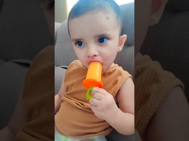 cute little girl enjoying popsicle #youtubeshorts #trending #popsicle #love #shorts #shortsfeed