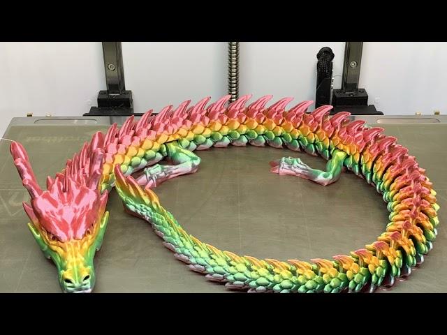 Rainbow Articulated Dragon 3D Print