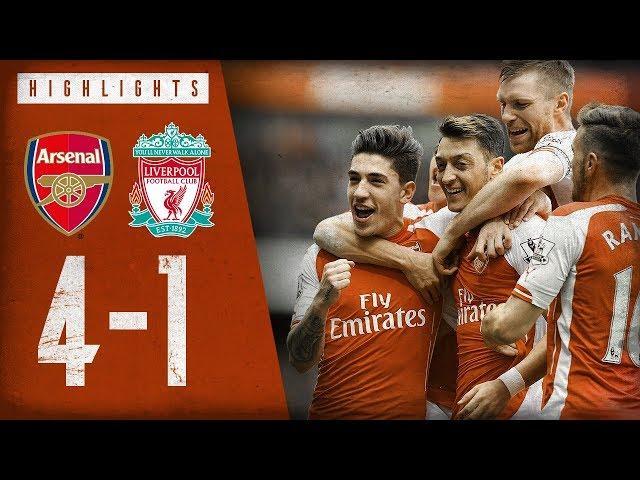  OZIL'S FREE-KICK | Arsenal 4-1 Liverpool | Highlights | April 4, 2015