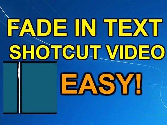 How to fade in and out text in shotcut video editor