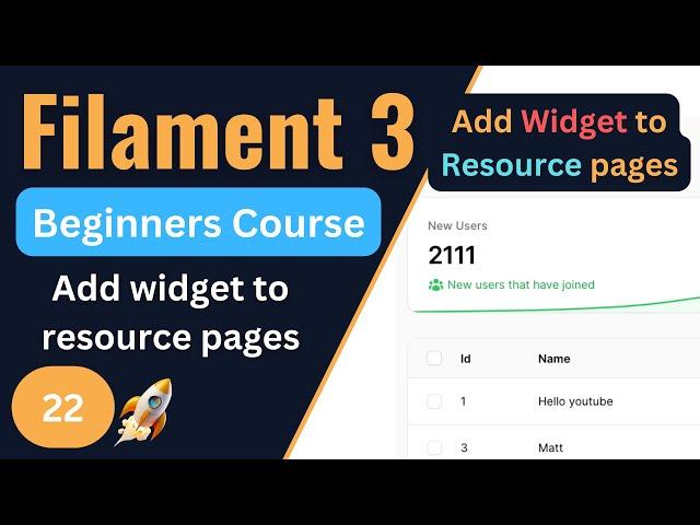 Add widgets to resource pages  | Filament 3 Tutorial for Beginners EP22