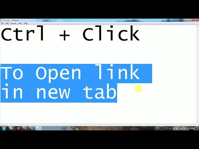 Chrome shortcut key: Ctrl + click