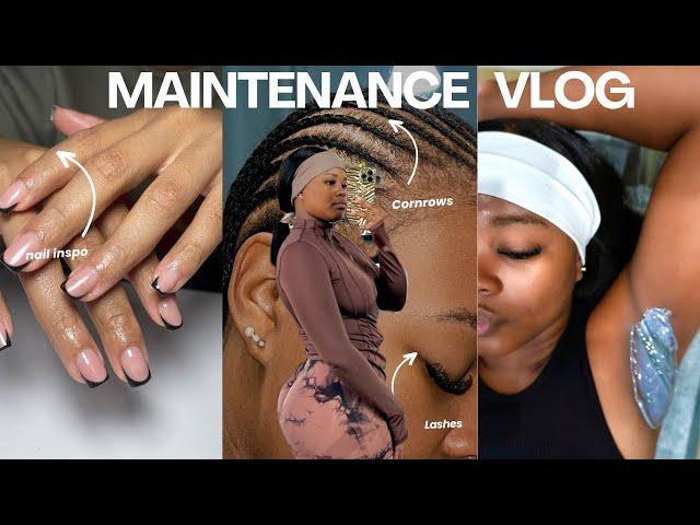 MAINTENANCE VLOG: hair + lashes + nails + waxing + working out etc