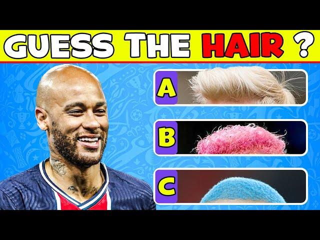 Guess HAIR + VOICE Of Football Player ‍ CR7 Song, Messi, Neymar, Mbappe Song (with music)