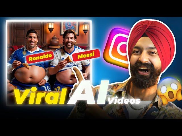 Trending Ronaldo and Messi Ai Video  2 ai Tools  Free Prompts Download  #ai #ronaldo #messi