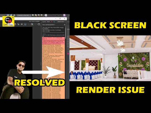 3ds max black screen problem | Vray 6 Rendering | Career Hacks