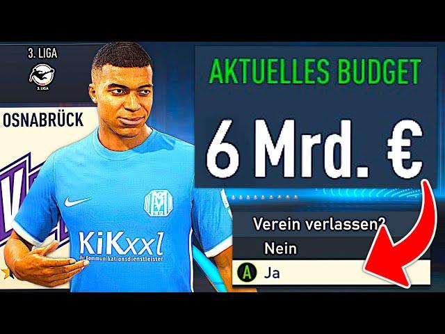 ICH GEBE 3. LIGA VEREIN 6 MILLIARDEN UND WECHSLE DANN WEG !!!  FIFA 23 Karriermodus Experiment