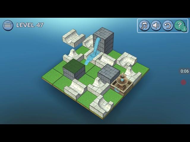Flow water fountain 3D puzzle basic walkthrough level 47